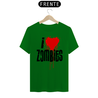 Camiseta Personalizada Estampa I LOVE ZOMBIES