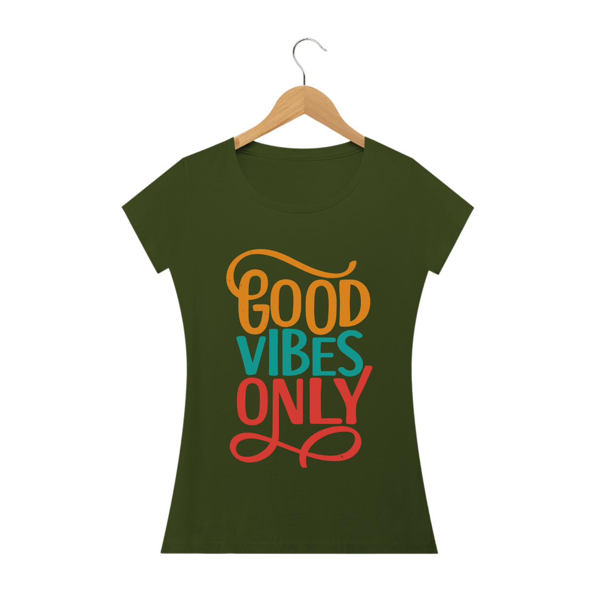 Nome do produto: GOOD VIBES ONLY - Camiseta Personalizada com Estampa Zen