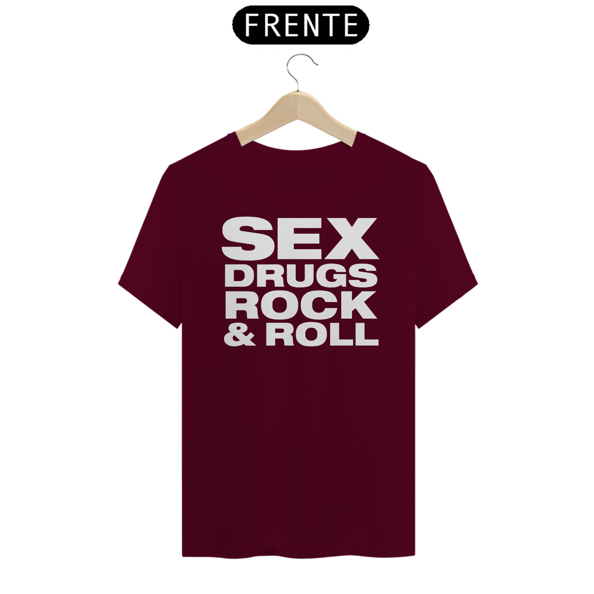 Nome do produto: SEX DRUGS ROCK & ROLL Camiseta Personalizada com Estampa XXX