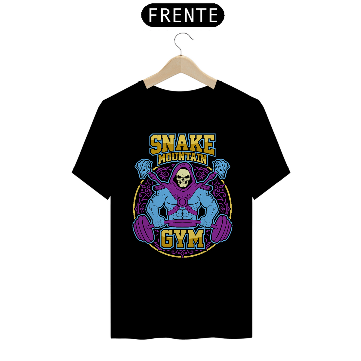 Nome do produto: Camiseta Unissex: Rei Esqueleto 2 GYM