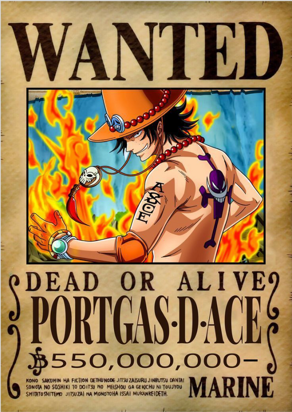 Poster - Portgas - ONE PIECE (PROCURADO)