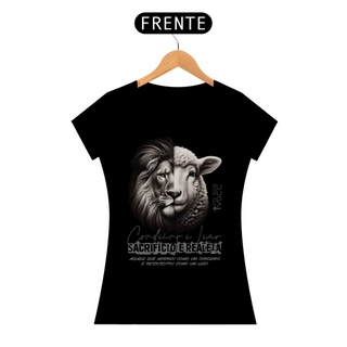CAMISETA Cordeiro e Leão - (Camiseta Feminina)