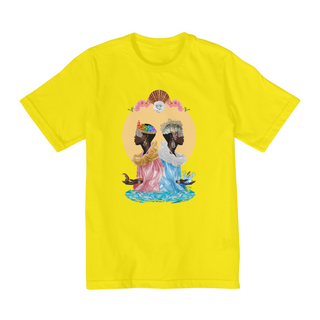 Nome do produtoCamiseta Infantil Ewa e Yemanjá - By Ziggy Artes 100% Algodão Fio 30.1 Malha Fria Gola Ribana Costura Reforçada 3X Sem Juros 