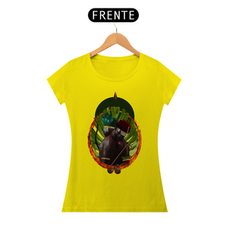 Nome do produtoCamiseta Feminina Exu e Oxossi - By Ziggy Artes 100% Algodão Fio 30.1 Malha Fria Gola Ribana Costura Reforçada 3X Sem Juros [Frete Grátis]