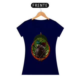 Nome do produtoCamiseta Feminina Exu e Oxossi - By Ziggy Artes 100% Algodão Fio 30.1 Malha Fria Gola Ribana Costura Reforçada 3X Sem Juros [Frete Grátis]