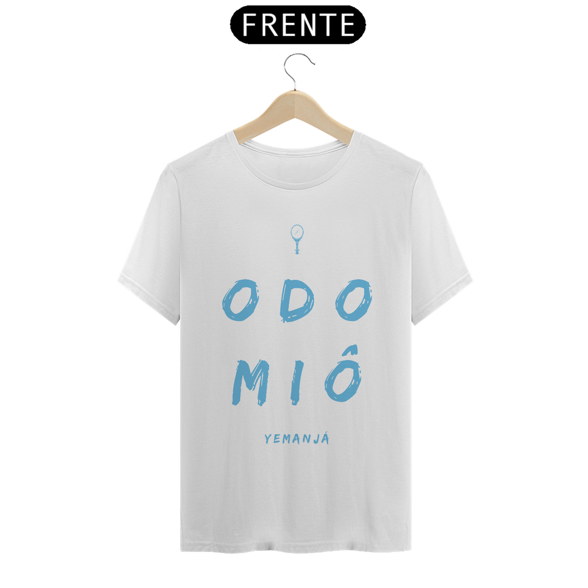 Nome do produto: Camiseta Saudação Orixá Yemanjá Odomiô 100% Algodão Fio 24.1, 145g costura simples e gola ribana