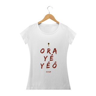 Nome do produtoCamiseta  Saudação Orixá Oxum - Orayêyê Oxum Baby Long Feminina Amarela