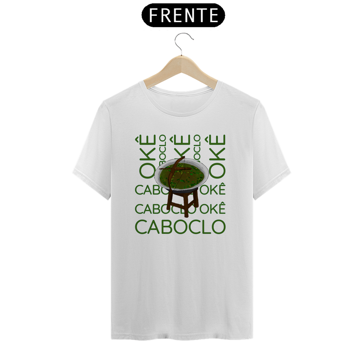 Nome do produto: Camisa Personalizada Okê Caboclo By Cruelinee 100% Algodão Fio 30.1