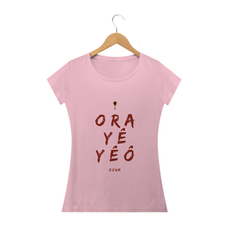 Nome do produtoCamiseta  Saudação Orixá Oxum - Orayêyê Oxum Baby Long Feminina Amarela