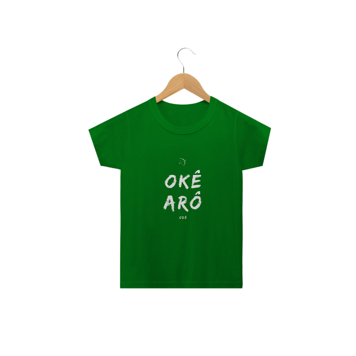 Nome do produto: Camiseta Infantil Ọ̀ṣọ́ọ̀sì Saudação Òkè Àró 100% Algodão Fio 24.1, 145g costura simples e gola ribana