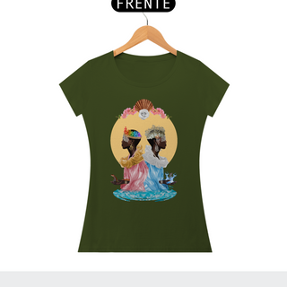 Nome do produtoCamiseta feminina Yabás Ewa e Yemanjá - By Ziggy Artes 100% Algodão Fio 30.1 Malha Fria Gola Ribana Costura Reforçada 3X Sem Juros [Frete Grátis]