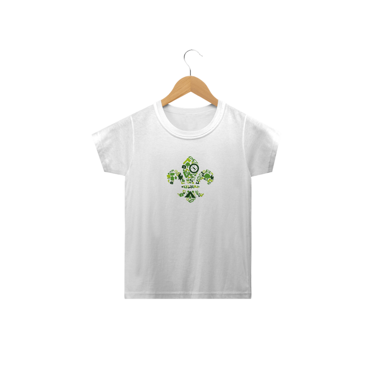 Nome do produto: Camiseta Infantil Flor de lis