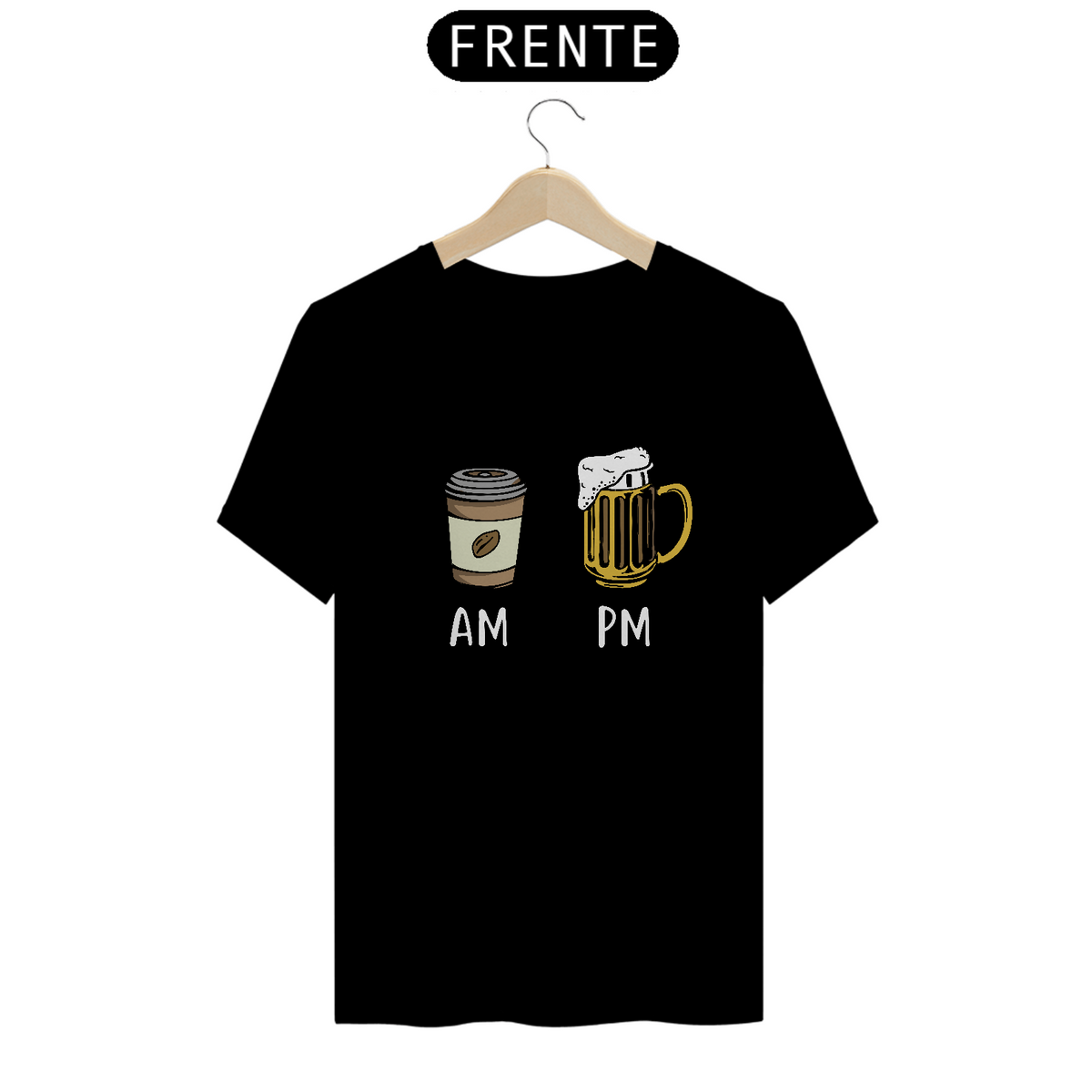 Nome do produto: Camiseta Prime Am Coffee / Pm Beer