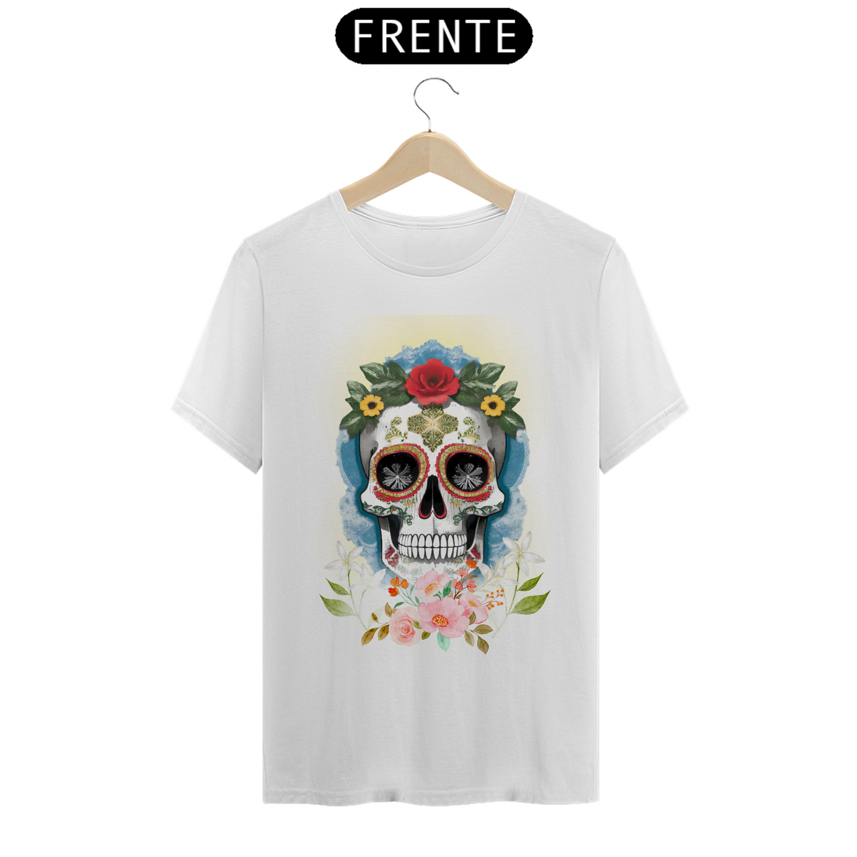 Nome do produto: Camiseta Soy Caveira - Floral