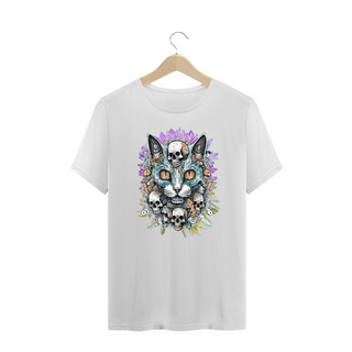 Nome do produtoCamiseta Soy Caveira Plus Size - Gato Skull