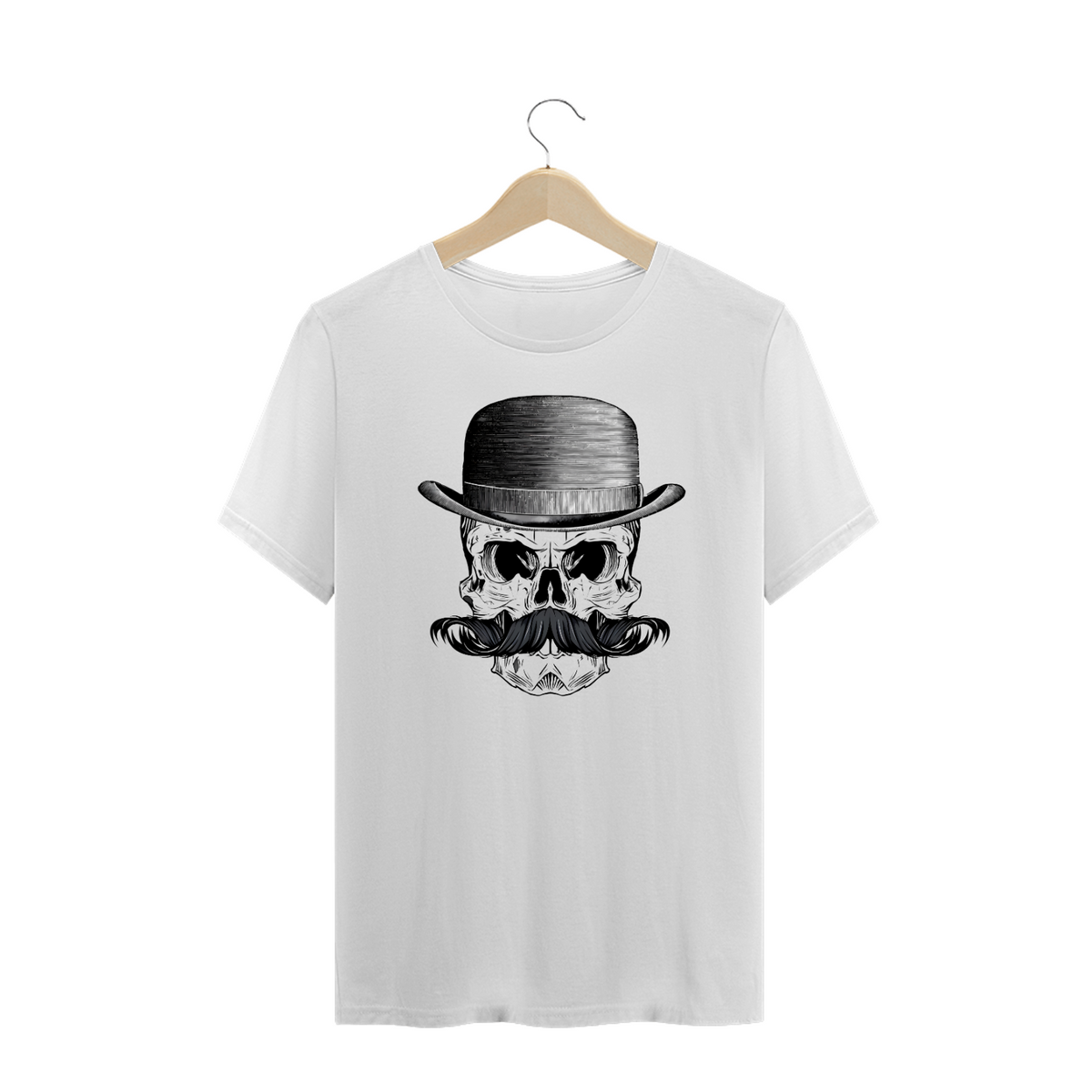 Nome do produto: Camiseta Soy Caveira Plus Size - Mustache