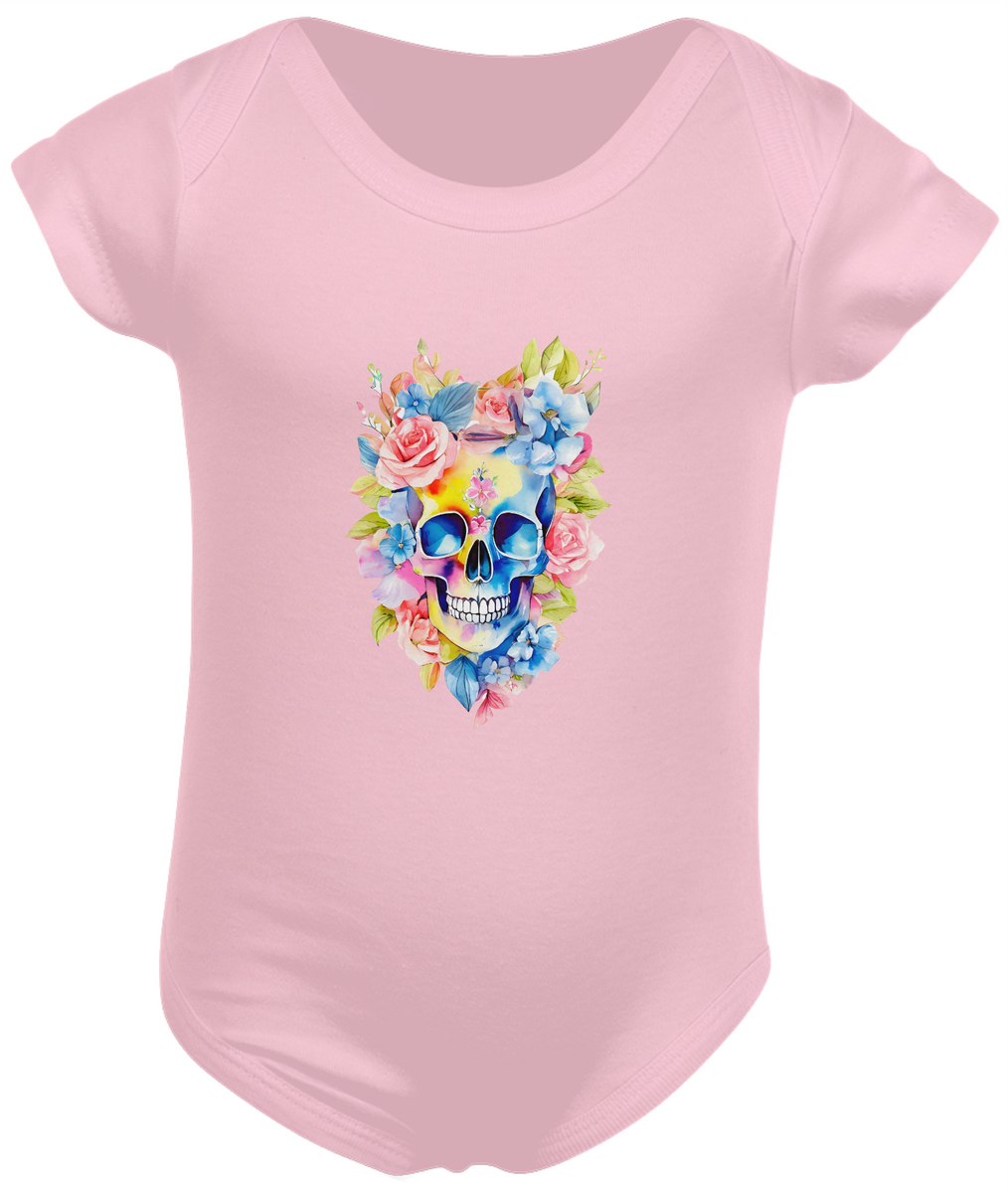 Nome do produto: Body Infantil Soy Caveira  - Floral