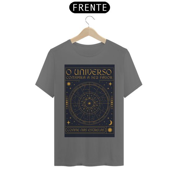 Camiseta universo conspira a seu favor