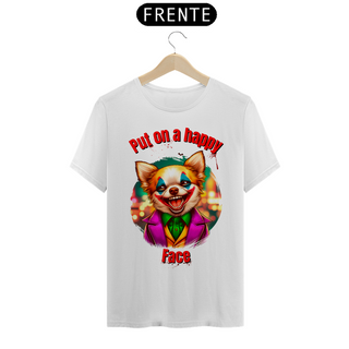 Camiseta Unissex - Chihuahua Coringa - Happy Face