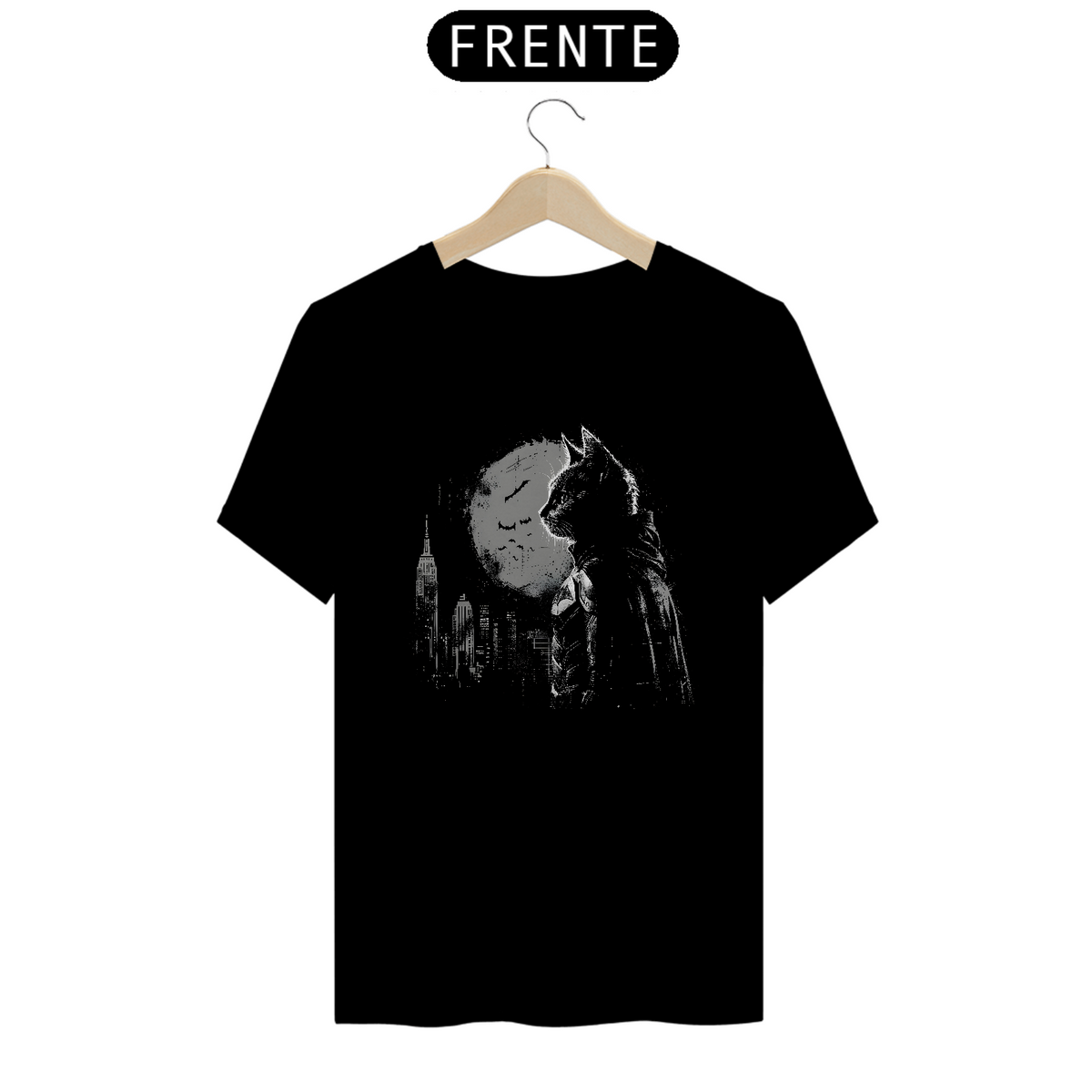 Nome do produto: Camiseta Unissex - Gato Herói Noturno