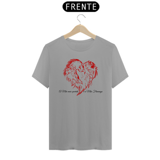 Mãe Flamenga - T-shirt Quality - Branca/Cinza