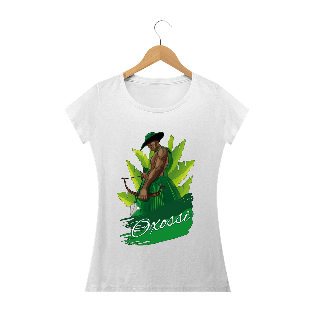 Nome do produto: Camiseta Feminina Orixá Oxóssi