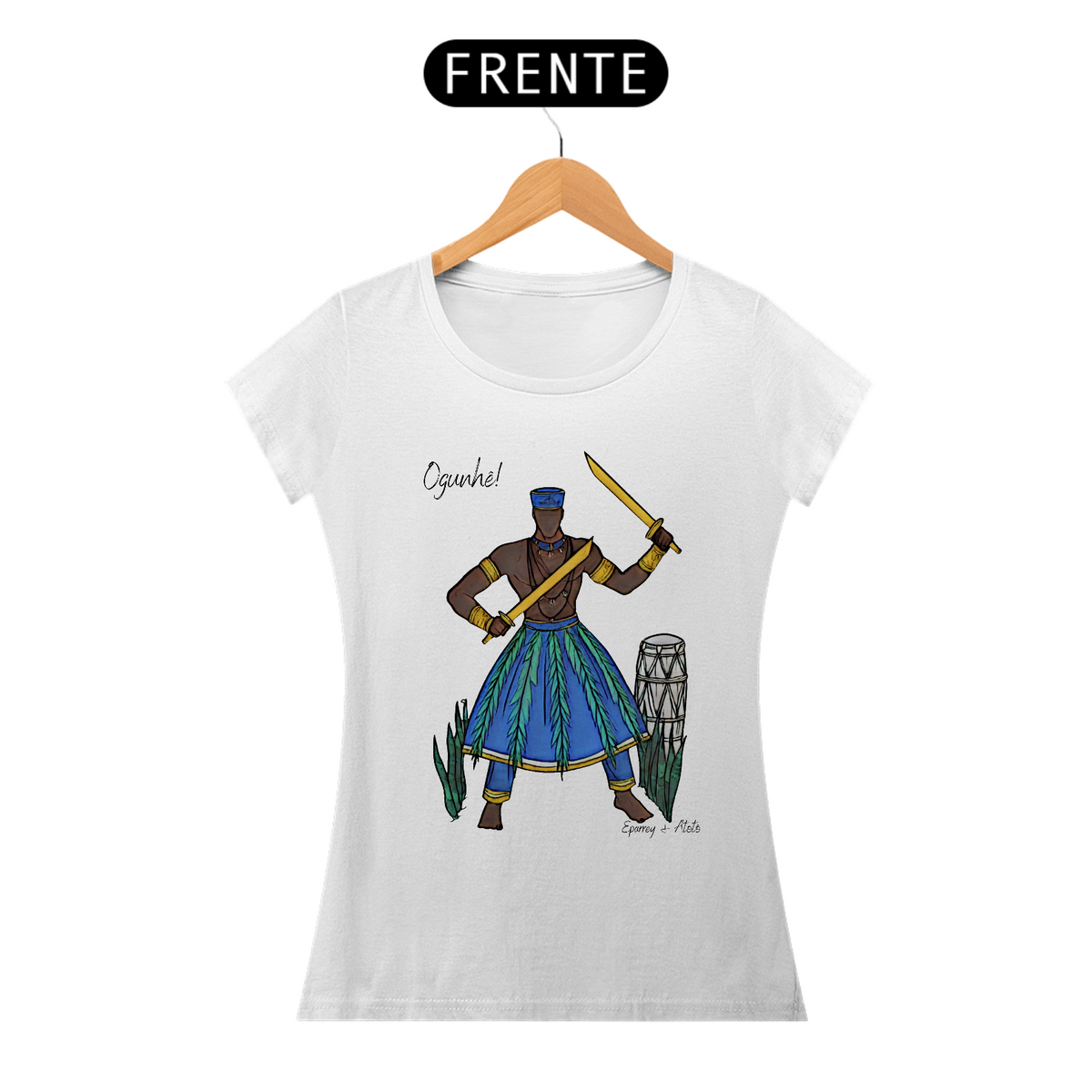 Nome do produto: Camiseta Feminina Orixá Ogun