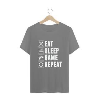 Nome do produtoT-Shirt Plus Size - Eat Sleep Game Repeat