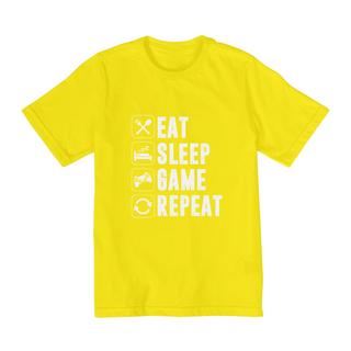 Nome do produtoT-Shirt Quality Infantil (2 a 8) - Eat Sleep Game Repeat