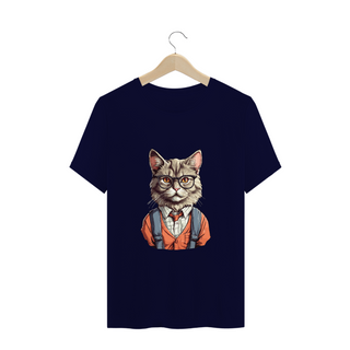 T-Shirt Plus Size - Nerdy Cat
