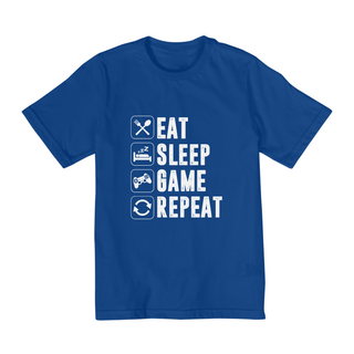 Nome do produtoT-Shirt Quality Infantil (10 a 14) - Eat Sleep Game Repeat