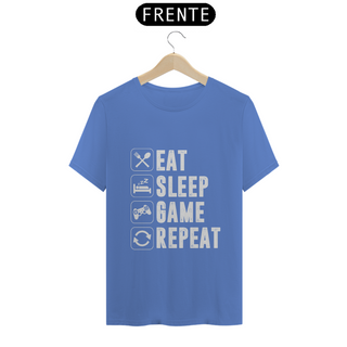 Nome do produtoT-Shirt Estonado - Eat Sleep Game Repeat