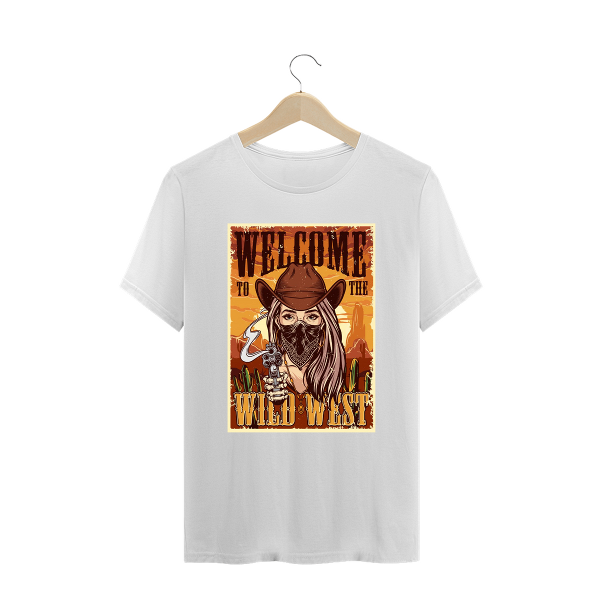 Nome do produto: T-Shirt Plus Size - Welcome to The Wild West