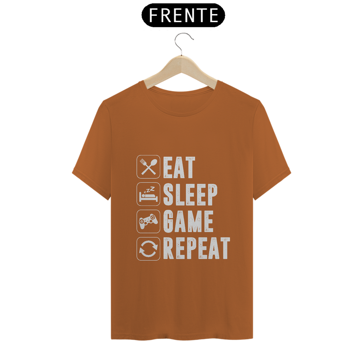 Nome do produto: T-Shirt Pima - Eat Sleep Game Repeat