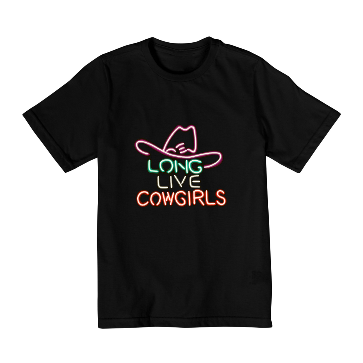 Nome do produto: T-Shirt Quality Infantil (10 a 14) - Long Live Cowgirls Neon