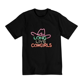 T-Shirt Quality Infantil (10 a 14) - Long Live Cowgirls Neon