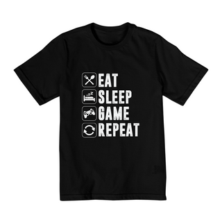 T-Shirt Quality Infantil (10 a 14) - Eat Sleep Game Repeat
