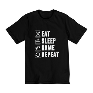 T-Shirt Quality Infantil (2 a 8) - Eat Sleep Game Repeat