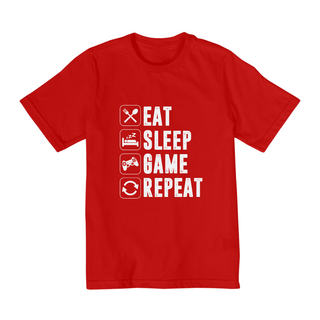 Nome do produtoT-Shirt Quality Infantil (2 a 8) - Eat Sleep Game Repeat