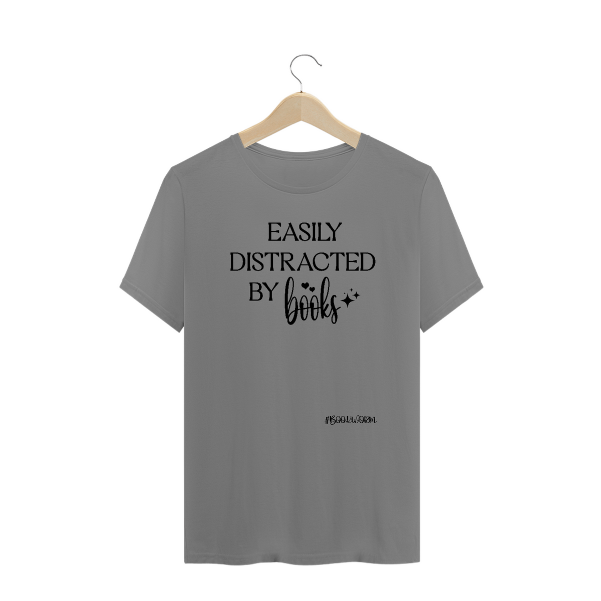 Nome do produto: Camiseta Plus Size Easily Distracted by Books