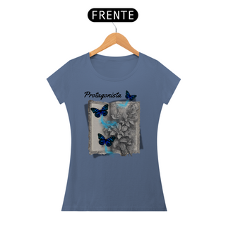 Nome do produtoCamiseta Baby Long estonada Protagonista