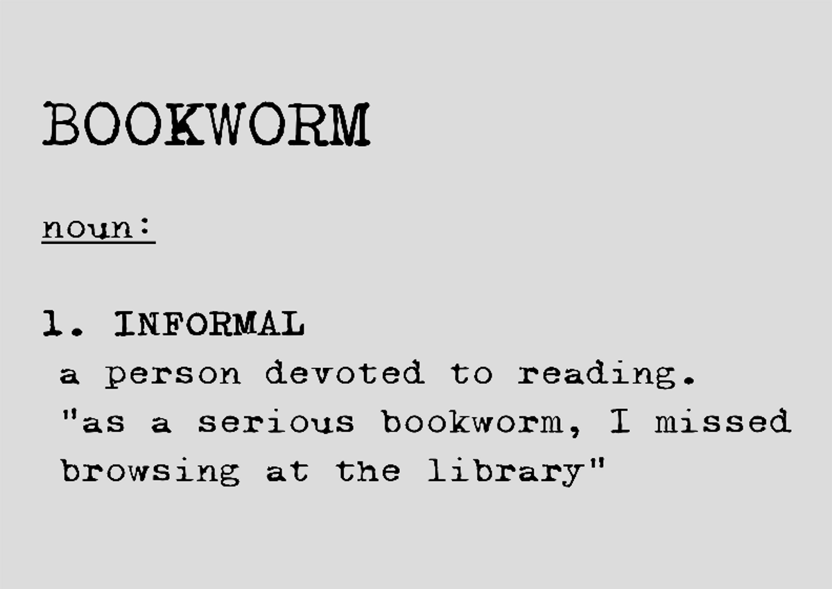 Nome do produto: Pôster Bookworm Noun