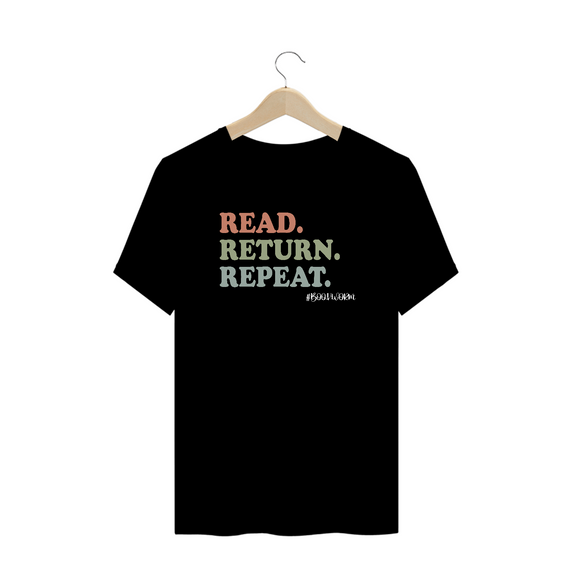 Camiseta Plus Size Read Return Repeat