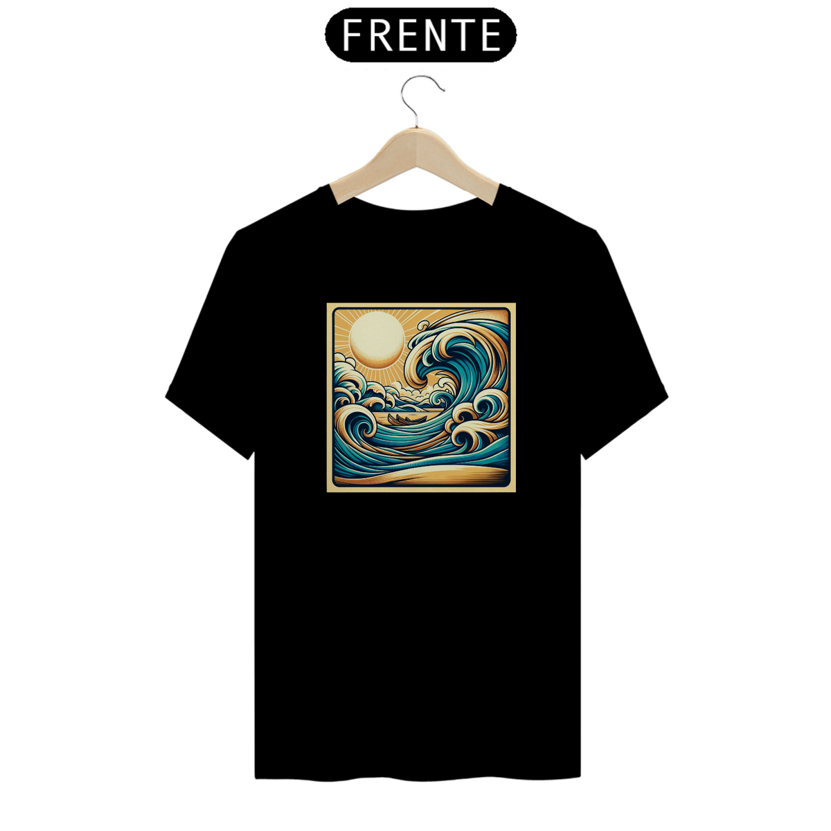 Nome do produto: T-shirt Quality, abstract waves