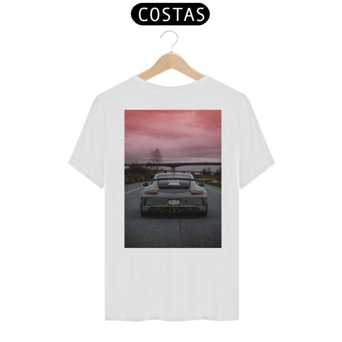 Nome do produto: Camiseta Porsche - Costas