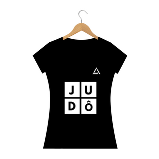 Camiseta Feminina Preta - Judô Minimalista