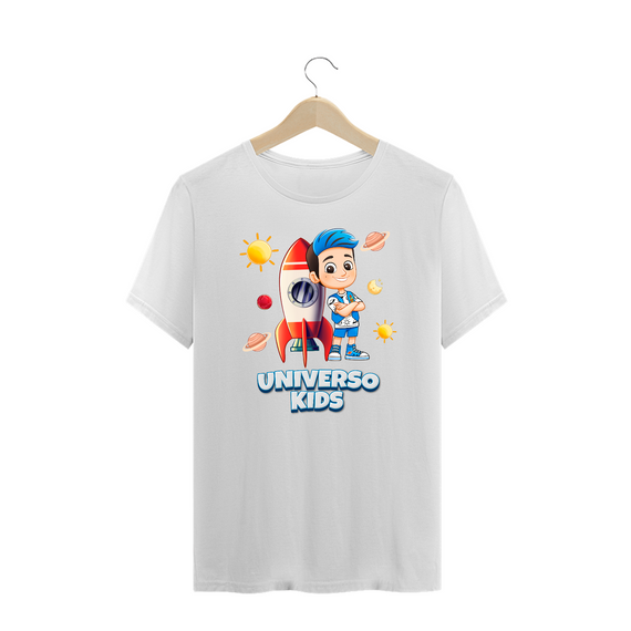 Camiseta Plus Size Universo kids FOGUETE