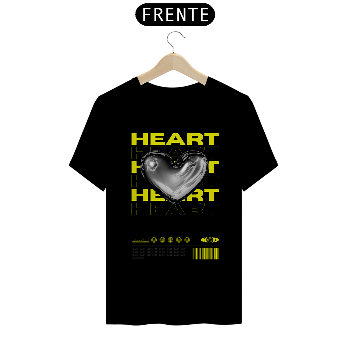 Nome do produto: CAMISA CLASSICA METAL HEART