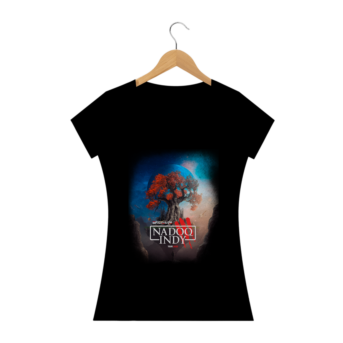 Nome do produto: Camiseta Baby-look Oficina G3 Nadoq Indy Tour