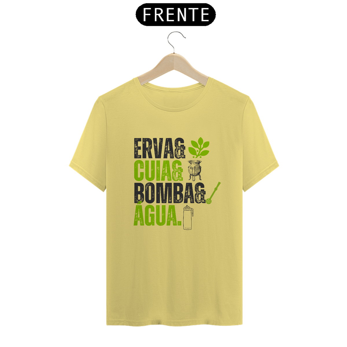 Nome do produto: Camiseta Estonada ERVA & CUIA & BOMBA & ÁGUA